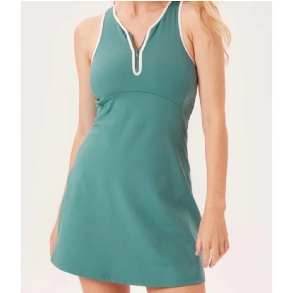 Girlfriend Collective Dylan Zip Front Tennis Dress
